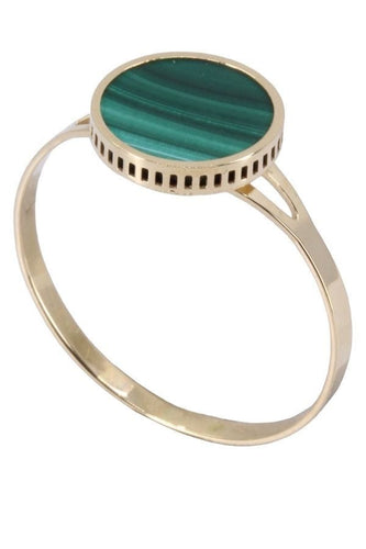 Bague 58 Bague moderne malachite 58 Facettes 063551