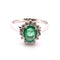Bague Bague  Emeraude ovale et diamants 58 Facettes
