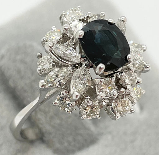 Bague Bague Saphir Diamants 58 Facettes