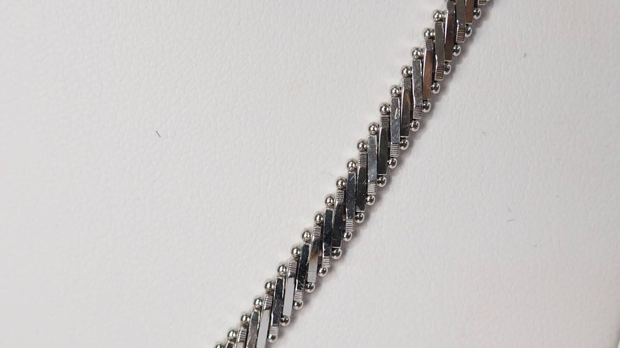 Collier Collier Or blanc Diamants 58 Facettes 31983