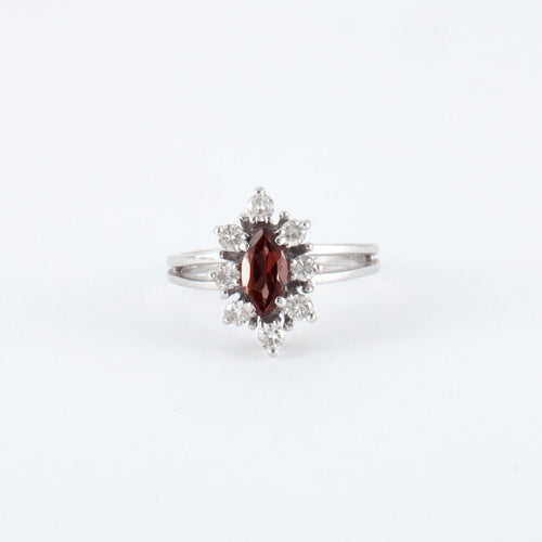 Bague Bague Grenat Diamants 58 Facettes