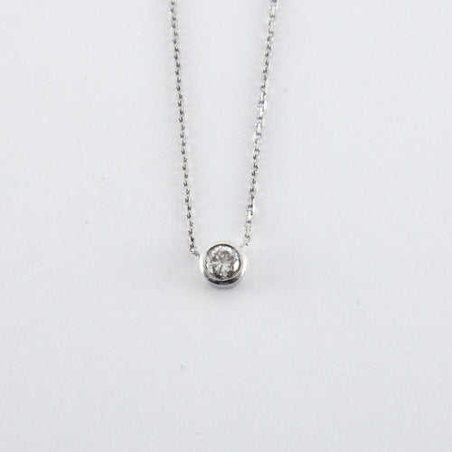 Collier Collier or blanc pavage diamants 58 Facettes