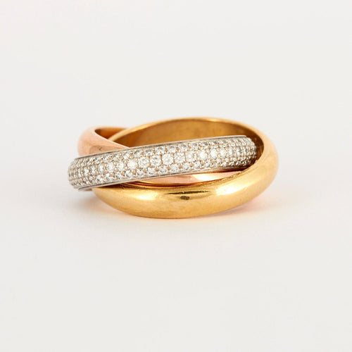 Bague 54 BAGUE CARTIER TRINITY CLASSIQUE DIAMANTS 58 Facettes BO/230456