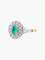 Bague 52 Bague Emeraude cabochon Diamants 58 Facettes