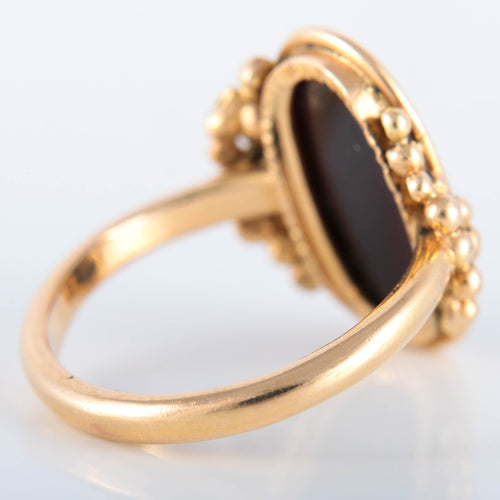 Bague 56 Bague Camée sur onyx 58 Facettes