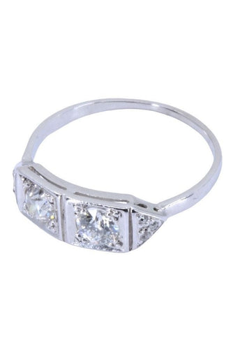 Bague BAGUE JARRETIÈRE ART-DÉCO DIAMANTS 58 Facettes 064231