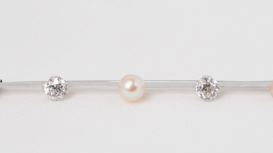 Broche Broche barrette Or Diamants Perles 58 Facettes 31749