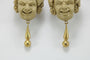 Boucles d'oreilles Boucles d'oreilles Bacchus Or camées de lave 58 Facettes 7396