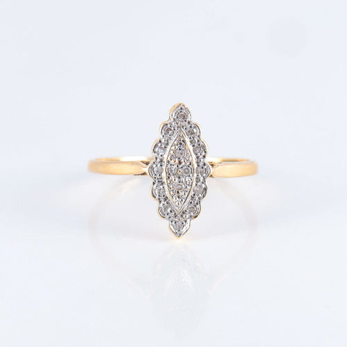 Bague 54 Bague Marquise deux ors 58 Facettes JE200