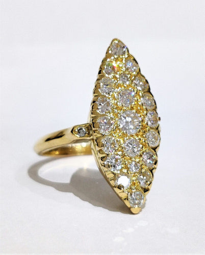 Bague 58 Bague marquise or jaune diamants 58 Facettes 1-926/1