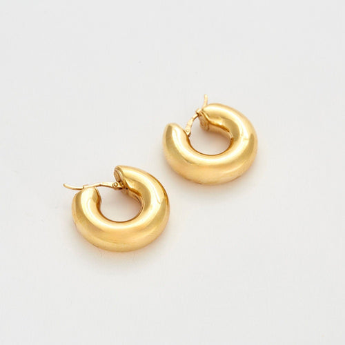 Boucles d'oreilles Boucles d'oreilles créoles or jaune poli 58 Facettes