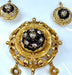 Broche Parure : broche et boucles d’oreilles Email Diamants Perles 58 Facettes AB186