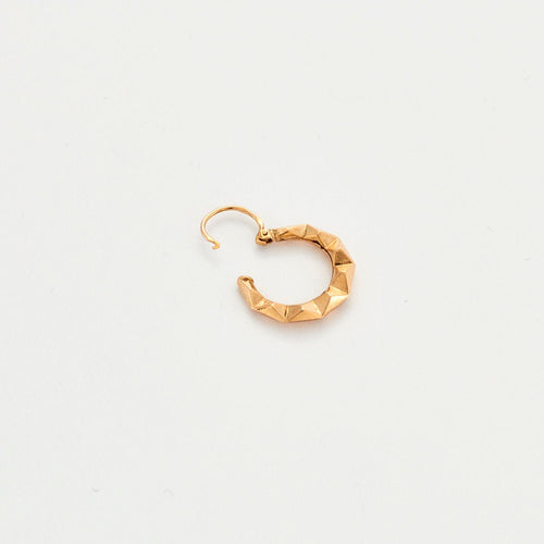 Boucles d'oreilles Petites créoles or rose 58 Facettes