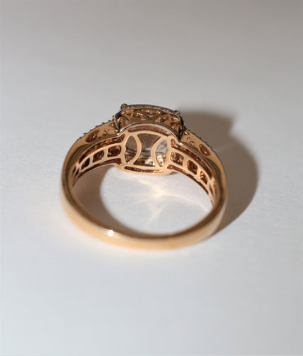 Bague Bague or rose et morganite 58 Facettes 470