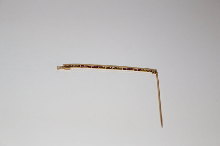 Broche Broche-barrette Art Déco Rubis Et Diamants 58 Facettes 494