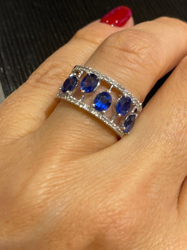 Bague Bague Saphirs et Diamants 58 Facettes