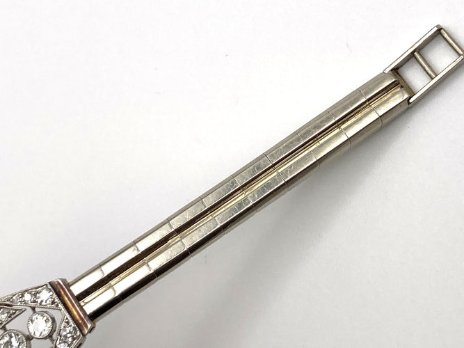 Montre Montre Art Déco platine & or blanc, diamants 2.44 cts 58 Facettes 07/07 - 16