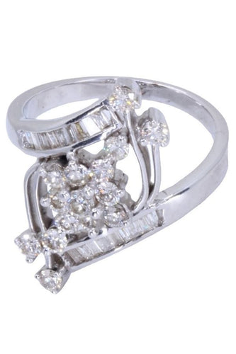 Bague 54 BAGUE MODERNE DIAMANTS 58 Facettes 079131