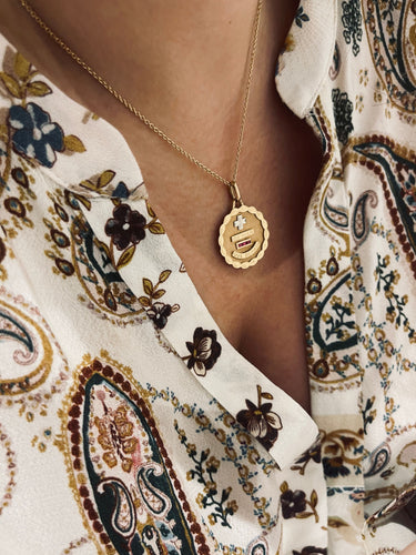 Pendentif Médaille Amour A. Augis Grand modèle 58 Facettes