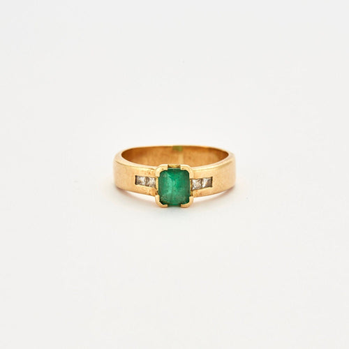 Bague 59 Bague Emeraude Diamants 58 Facettes EL2-138