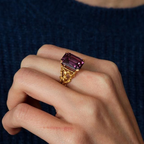 Bague Bague fils d'or Améthyste 58 Facettes