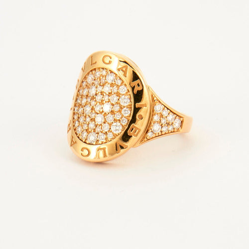 Bague BULGARI - Bague Pavage Diamants 58 Facettes