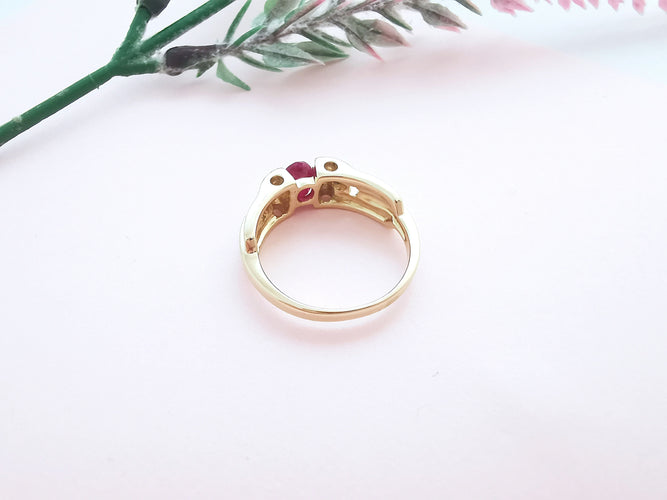 Bague Bague Rubis Diamants 58 Facettes AA 1618