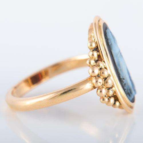 Bague 56 Bague Camée sur onyx 58 Facettes