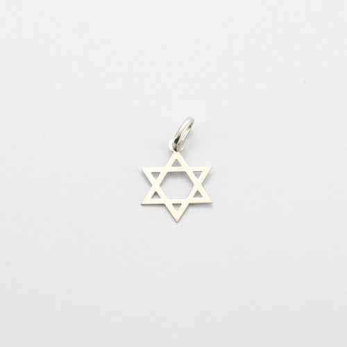 Pendentif Pendentif étoile de David Or blanc 58 Facettes