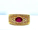Bague 54 Bague Or jaune Rubis Diamants 58 Facettes AB227