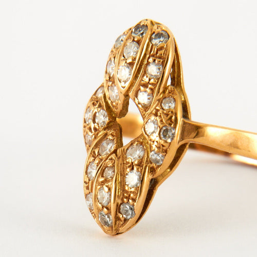 Bague Bague en Or jaune & diamants 58 Facettes