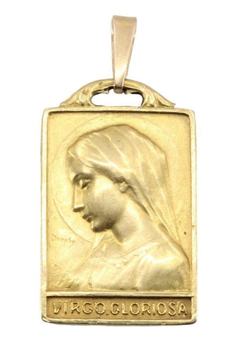 Pendentif MÉDAILLE VIERGE SIGNÉE H.DROPSY 58 Facettes 054231
