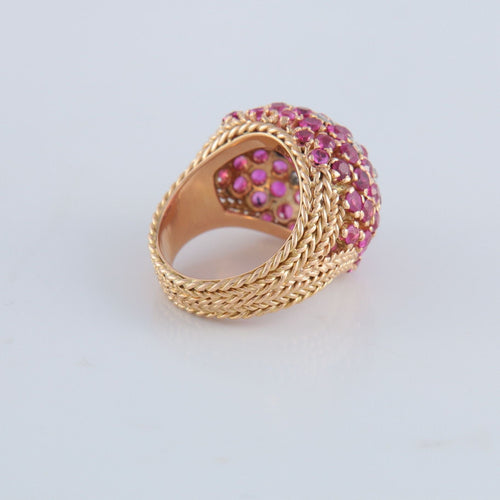 Bague 51 Bague boule or rose et pierres 58 Facettes