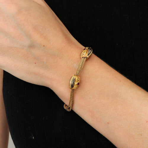 Bracelet Bracelet époque Napoléon III à coulants 58 Facettes