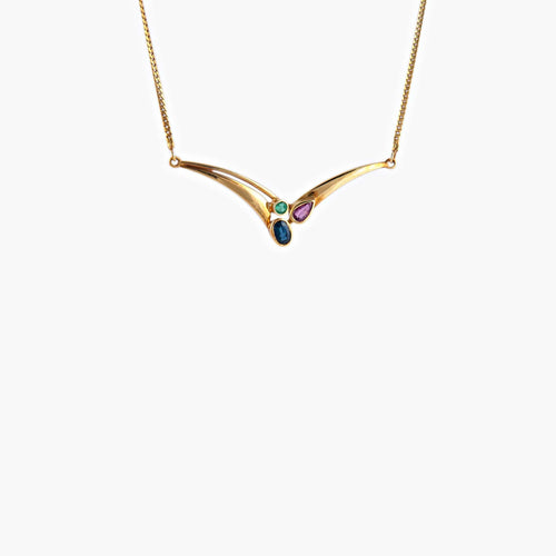 Collier Collier Saphir Rubis Emeraude 58 Facettes