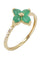Bague 52 BAGUE FLEUR ÉMERAUDES ET DIAMANTS 58 Facettes 056251