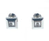 Boucles d'oreilles CHOPARD. Puces d’oreilles Happy diamonds or blanc et diamants 58 Facettes