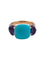 Bague Bague Pomellato Capri Turquoise Améthystes 58 Facettes