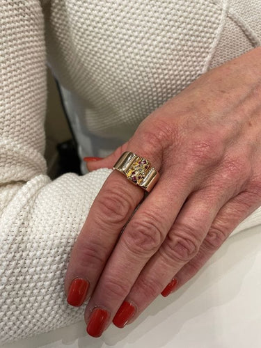 Bague 61 BAGUE TANK RUBIS ET DIAMANTS 58 Facettes 057931