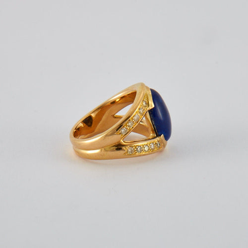 Bague 54 Bague Lapis lazuli & Diamants 58 Facettes FL239
