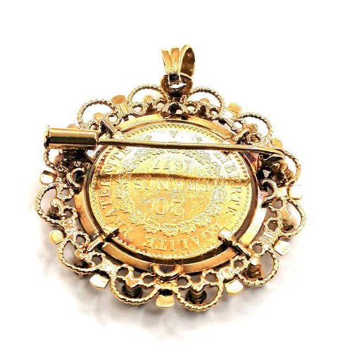 Broche Pendentif et Broche saphirs roses 58 Facettes 2562