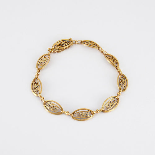 Bracelet Bracelet or jaune motifs filigranés 58 Facettes P8L14