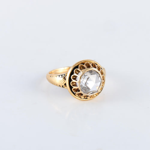 Bague 53 Bague Solitaire Diamant old mine cut 58 Facettes