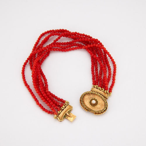 Bracelet Bracelet 7 rangs de Corail 58 Facettes