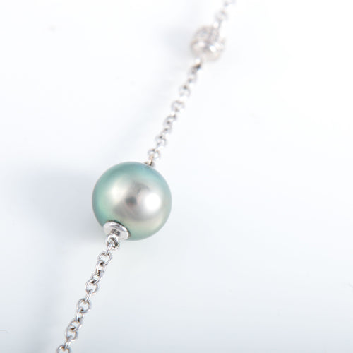 Collier SAUTOIR PERLES DE TAHITI ET DIAMANTS 58 Facettes LP 889