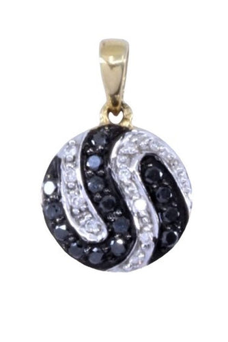 Pendentif PENDENTIF DIAMANTS BLANCS ET NOIRS 58 Facettes 071581