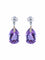 Boucles d'oreilles Boucles d'oreilles améthyste poire 58 Facettes