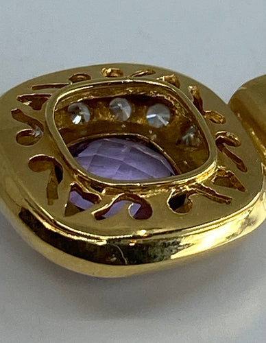 Pendentif Pendentif en or, améthyste, diamants 58 Facettes