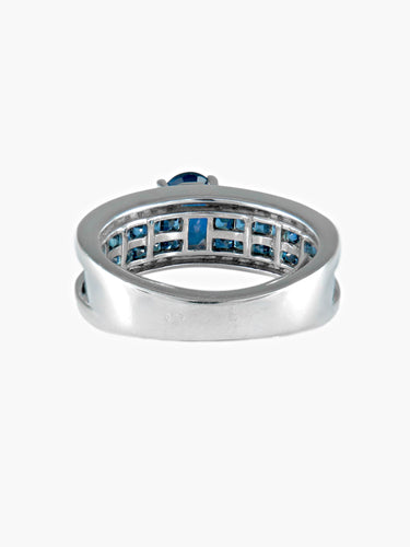 Bague 52 Bague Jarretière Saphirs et Diamants 58 Facettes