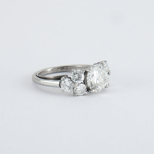 Bague 55 Bague Solitaire accompagné Diamant 2.07cts 58 Facettes ADA01